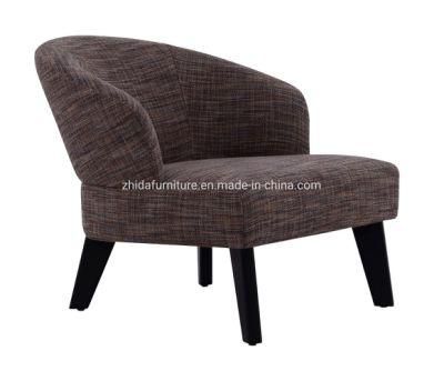 Coffee Shop Fabric Modern Furniture Arm Chair with Wooden Legs