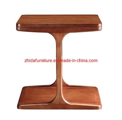 Home Furniture Solid Wood Sofa Side Square Wooden Side Table