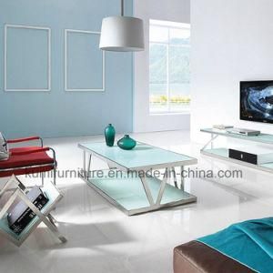 Metal Glass Coffee Table with Metal Living Room Furniture