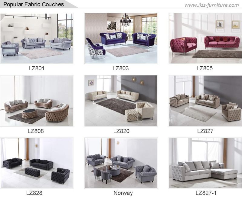 Popular Wholesale Modern Style Home Furniture Set Sectional Living Room Fabric Sofa for Home or Commercial