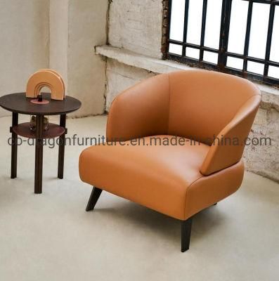 Living Room Furniture Leather Leisure Simple Sofa Chair with Arm