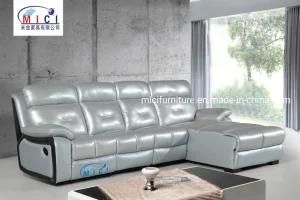 Home Living Room L Shape Recliner Leather Sofa