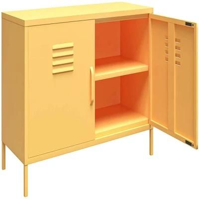 a. O. D High Gloss Yellow TV Stand with Metal Legs