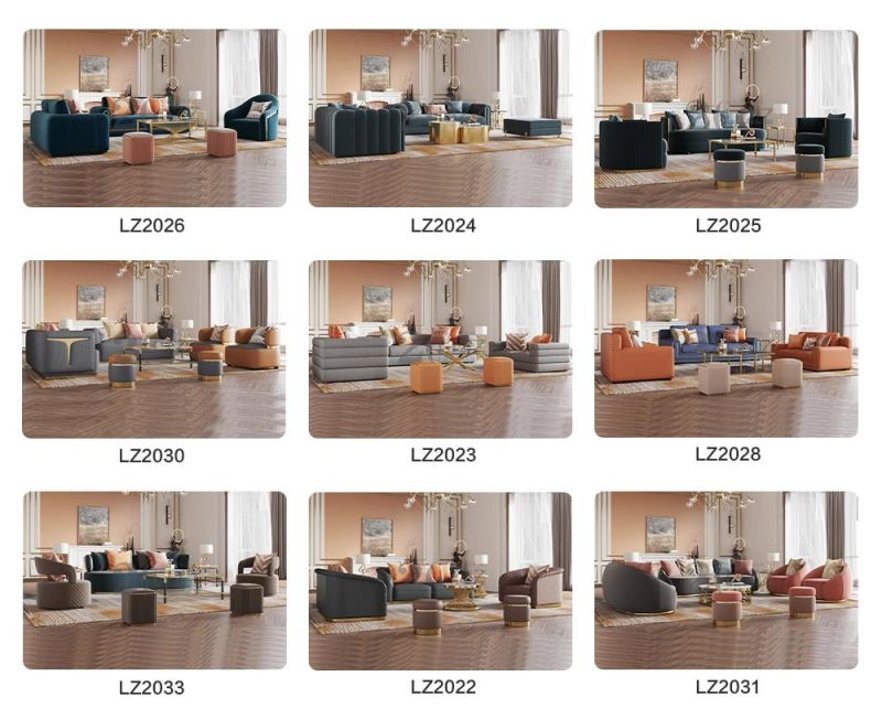 Contemporary Mobel Living Room Furniture Divani Casa Luxury Dubai Fabric Sofa