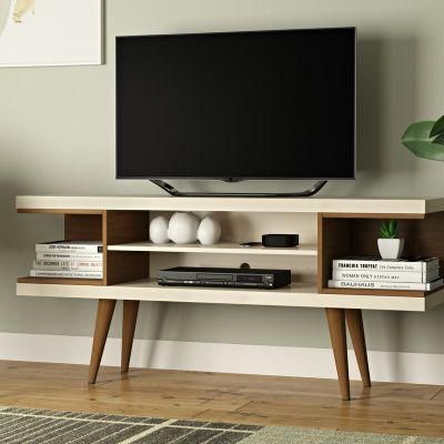 Living Room Furniture off White/Maple Cream 50 Inches Wooden TV Stand for Tvs