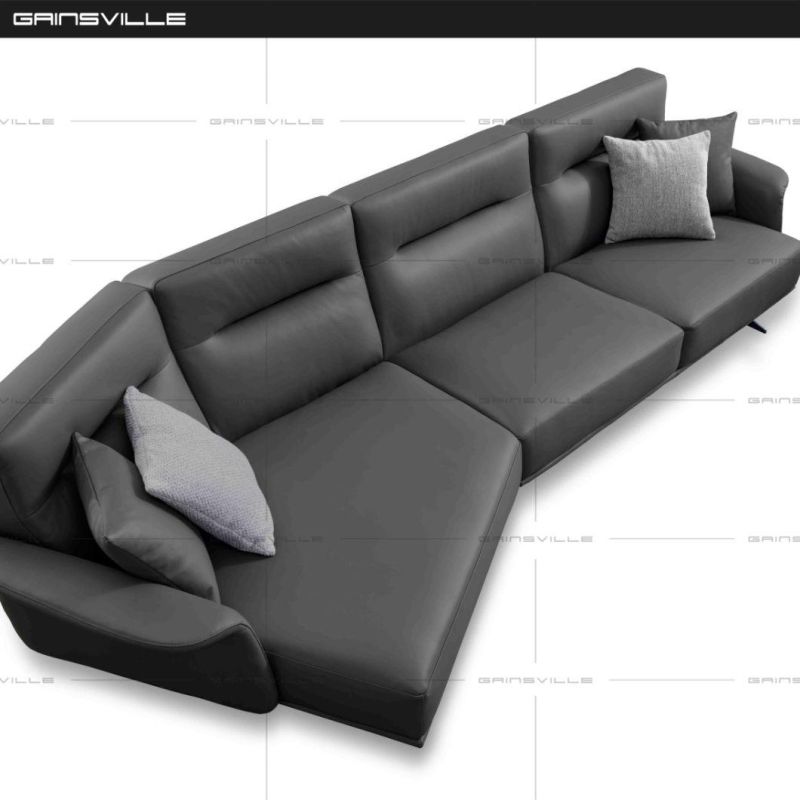 Home Furniture Set Luxury Leather Sofa Fabric Sofa for Living Room GS9012