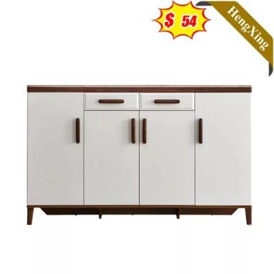Latest Style Living Room Kitchen Furniture Lockable 4-Door Storage Cabinet with 2-Drawers