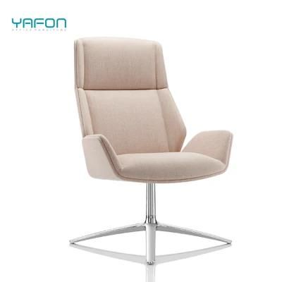 Modern Luxury High Back Leather Fabric Wheels Executive Office Computer Chair