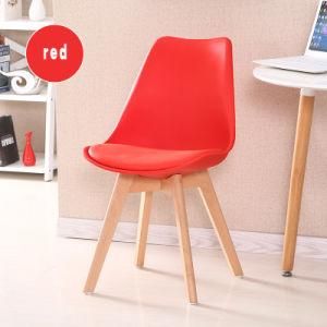 Nordic Style Vintage Upholstered Leisure Chair for Home Kitchen Office Wooden Dining Chair