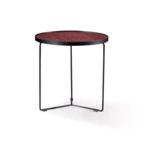 Best-Selling Round Wooden End Table for Modern Living Room (YR3391-2)
