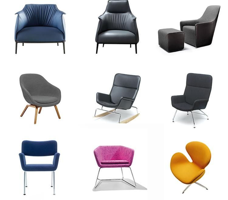 Modern Home Office Furniture Pink Fabric Sofa Chair Leisure Chair