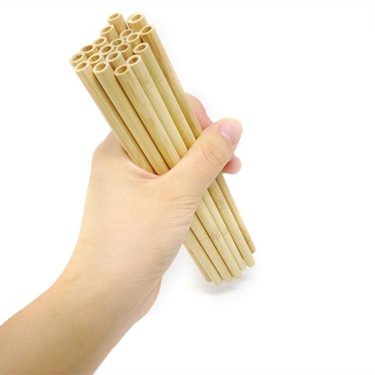 Bar Accessory Bamboo Round Straws for Beverage