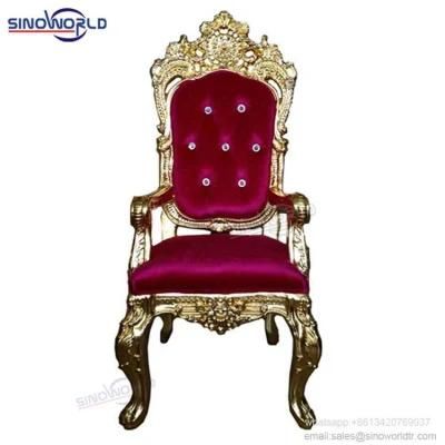 Hot Sale Design Gold King Queen Chair Single Seat for Wedding and Banquet Chair