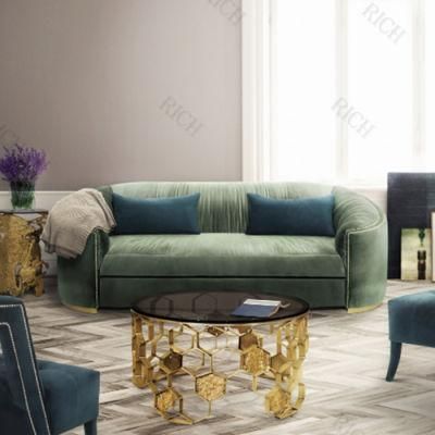 Velvet Feather Couches Nordic Lounge Green Sofa Living Room Furniture Couch Settee