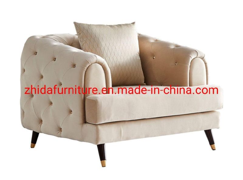 MID Back Antique Luxury Living Room Furniture Velvet Sofa Set