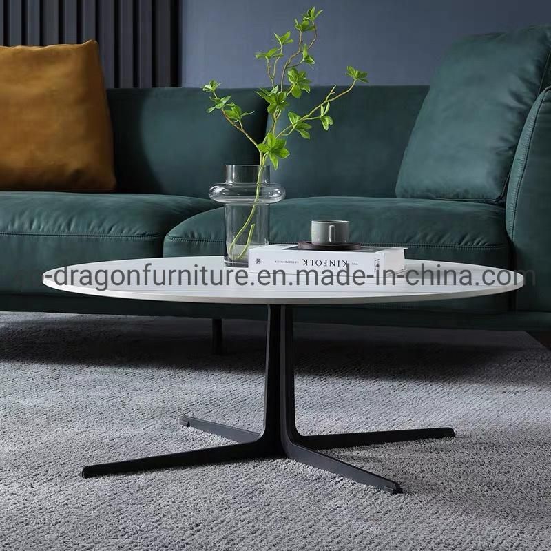 Fashion Home Furniture Steel Coffee Table Group with Marble Top