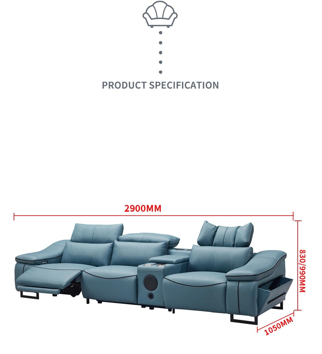 Simple Design Living Room Sectional Recliner Sofa