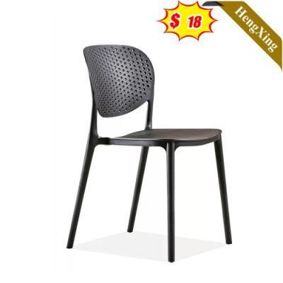High Quality Back Breathable Modern Style Colorful Stackable Outdoor Leisure Plastic Dinner Chair
