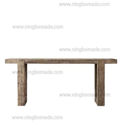 Rough-Hewn Planks Furniture Rustic Nature Reclaimed Oak Side Table