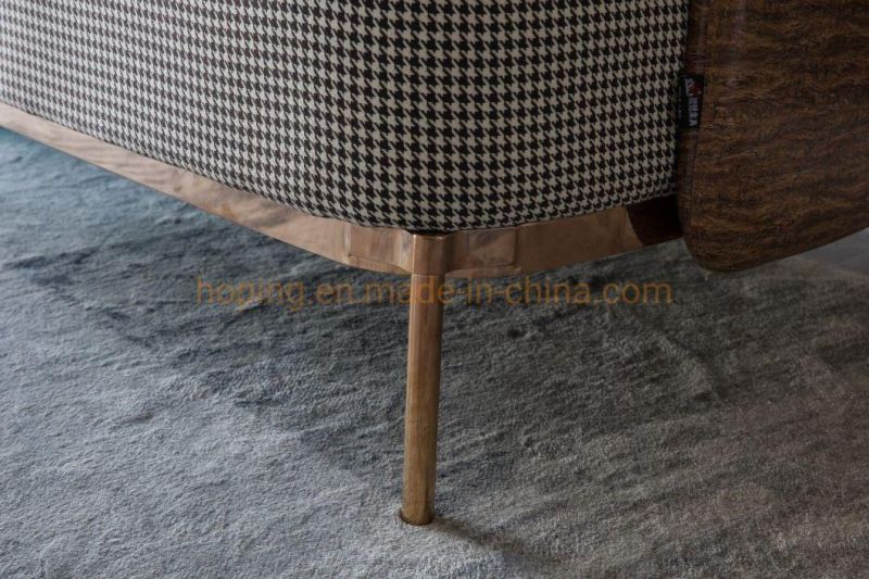 Hotsale Hotel Bedroom Furniture with Fabric Sofa Tea Table Chair