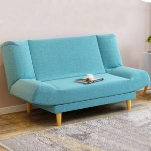 Modern Linen Fabric Folding Couch Sofa Bed for Studio