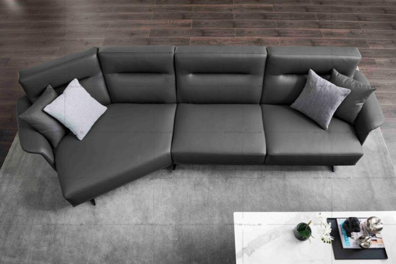 Italy Home Modern Leisure Comfortable Living Room Furniture Full Leather Sofa