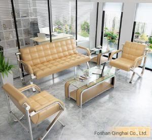 Leather Sofa Iron Legs Soft Sofa