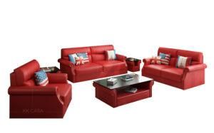 Living Room Leather Sofa Set Light Color Minimalism123 Leather Sofa