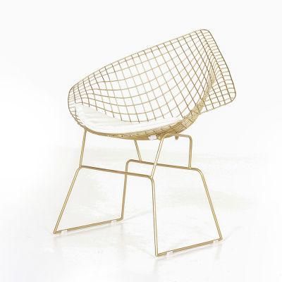 Industrial Furniture Diamond Leisure Chair Wire Iron Chair