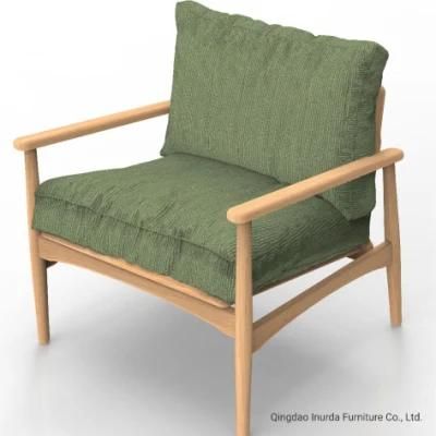 Solid wood leisure sofa chairs, parlor chairs, armchairs