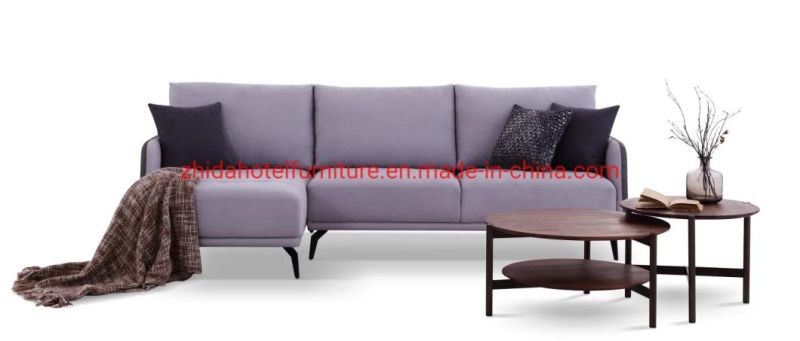 Apartment Modern Fabric Living Room L Shape Sectional Sofa for Home Use
