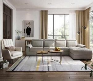 Creamy White Chinese Modern Leather Sofa