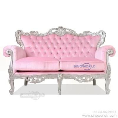 Sinoworld Manufacturing Hotel Hot Pink King Throne Sofa for Wedding