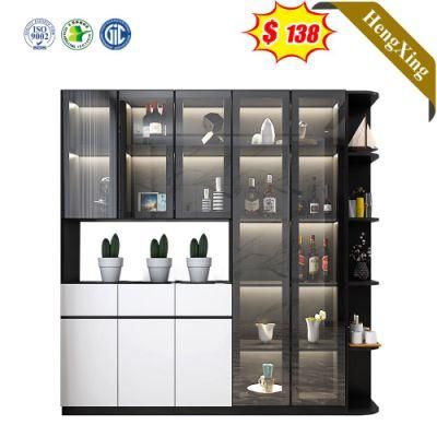 Modern Home Kitchen Cabinets Wooden Living Room Wine Cabinet with Glass Door