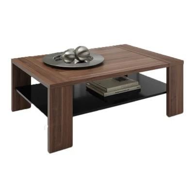 Two Colored Wooden Coffee Table with a Base