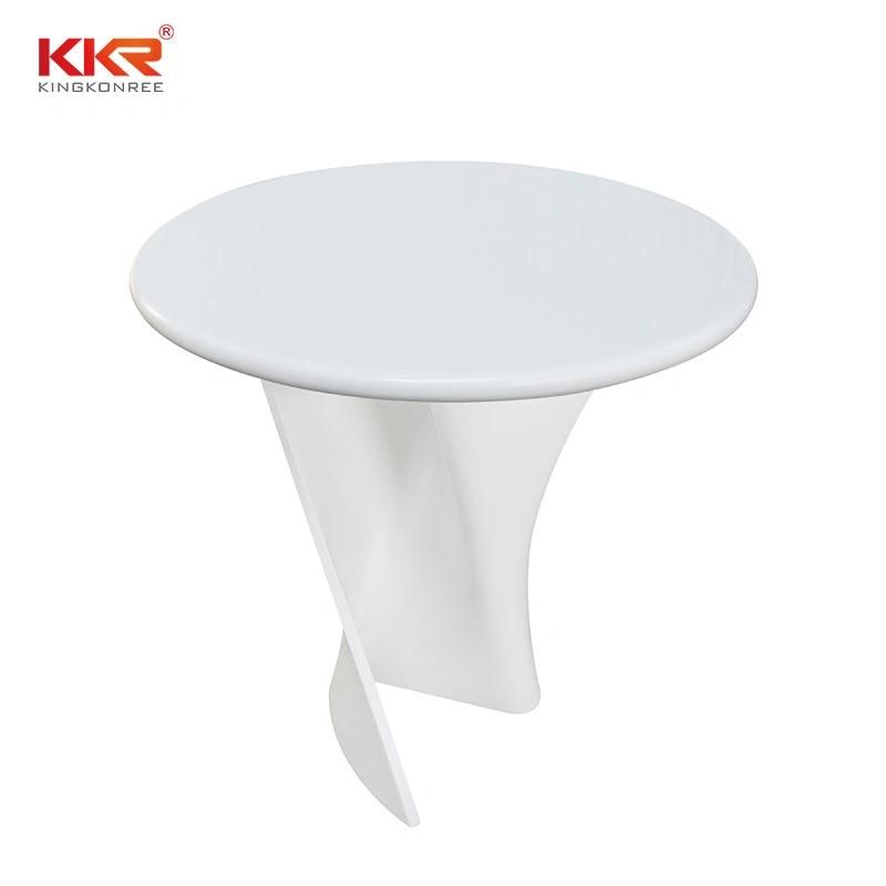 Wholesale Special Base Round Solid Surface Coffee Tea Table