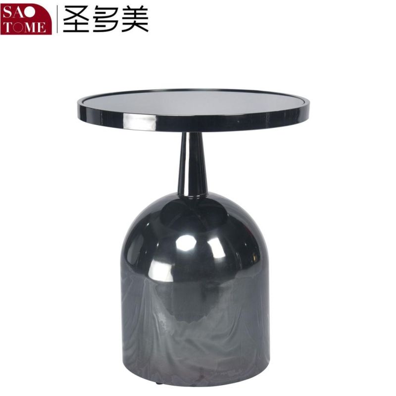 Modern Hot Selling Living Room Furniture Stainless Steel Glass Round End Table