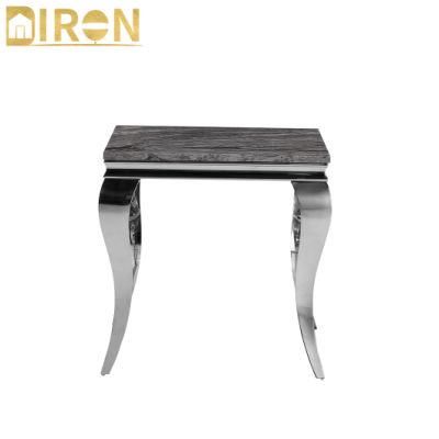 Modern Design Living Room Stainless Steel Square Coffee Table Side Tea Table
