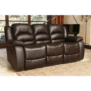 Top-Grain Leather Reclining Sofa