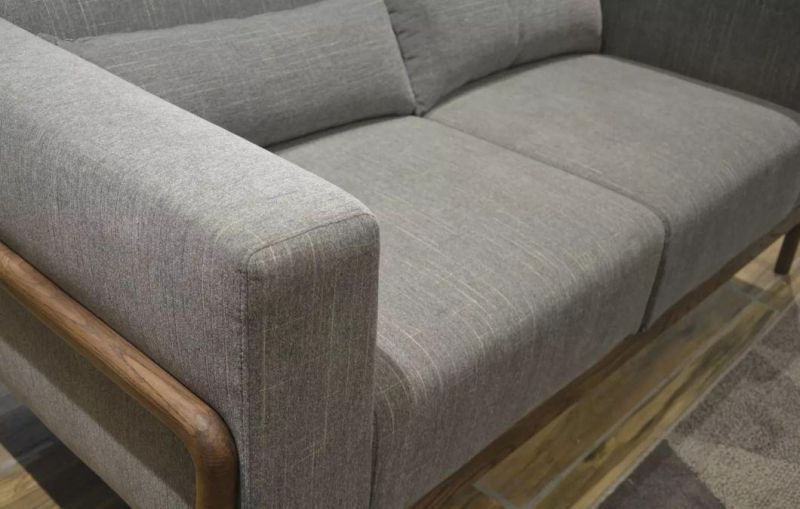 Simple Leisure Fabric Sofa Solid Wood Sofa 1+2+3 Series