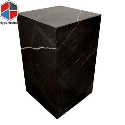 Since 2005 Wholesale Nero Marquina Black Marble Table Plinths
