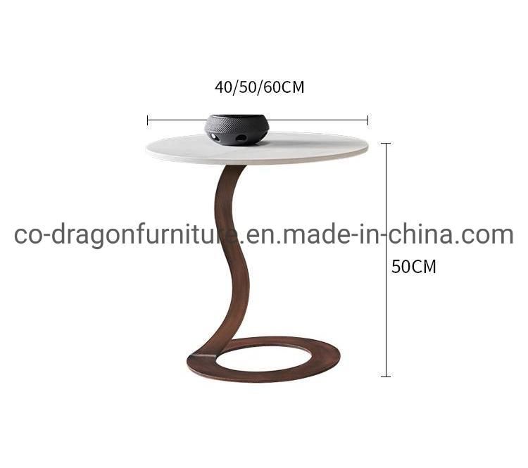 Luxury Wholesale Home Furniture Steel Side Table with Marble Top