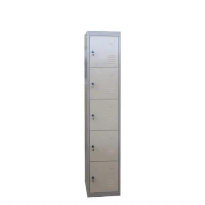 Wholesale Vertical 5 Door Metal Locker Cam Lock Steel Gym Staff Employee School Lockers