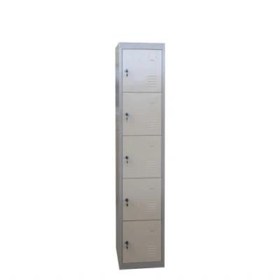 Wholesale Vertical 5 Door Metal Locker Cam Lock Steel Gym Staff Employee School Lockers