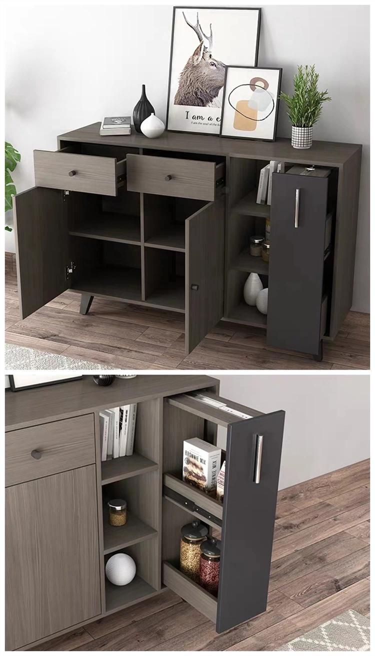 White Color Customized Size Living Room Cabinets Wooden Kitchen Cabinet with Drawers