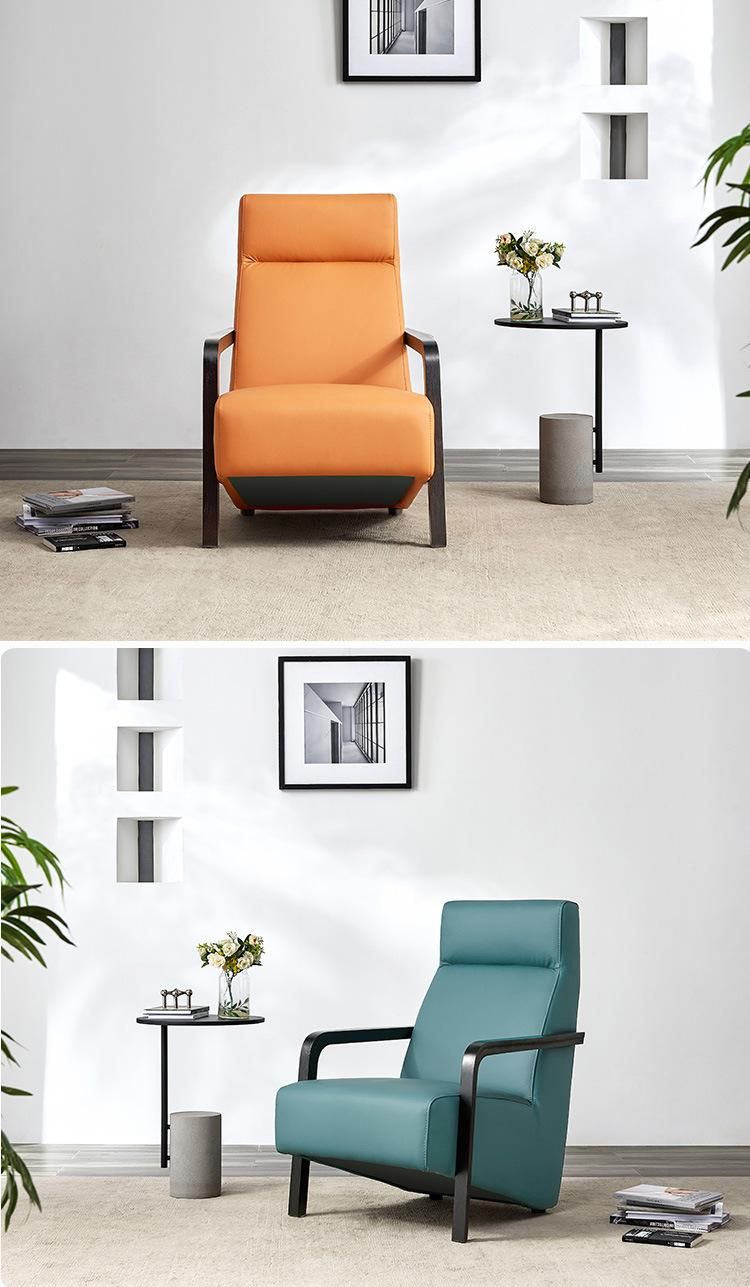 Linsy Modern Simple Lazy Leisure Sofa Chair Living Room Wooden Leg Sofa Chair Tdy40