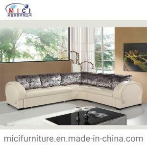 Villa Furniture Leather Corner Sofa Set for Living Room