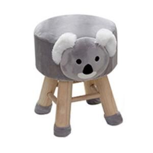 Lovely Wooden Decorative Animal Shape Soft Fabric Oak Ottoman for Seating