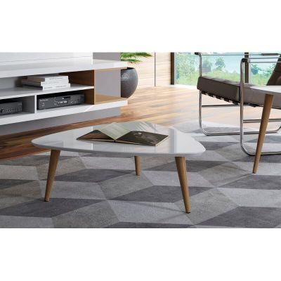 High Glossy Painting MDF Coffee Table with Splayed Legs Living Room Furniture