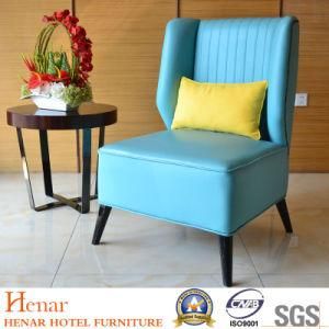 Leather Lounge Sofa Wing Back Chair for Hotel Restaurant